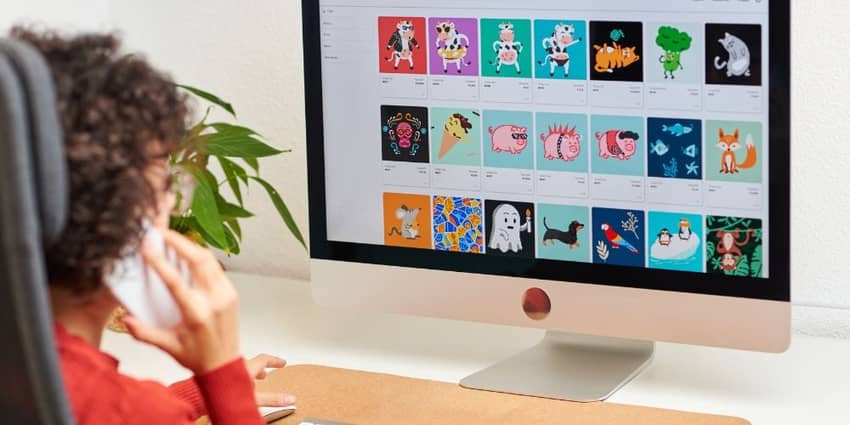 women on an online marketplace